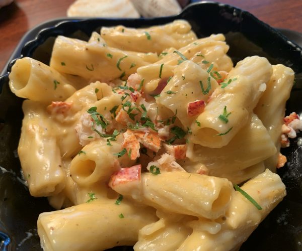 Hand-crafted Maine lobster Mac & Cheese.